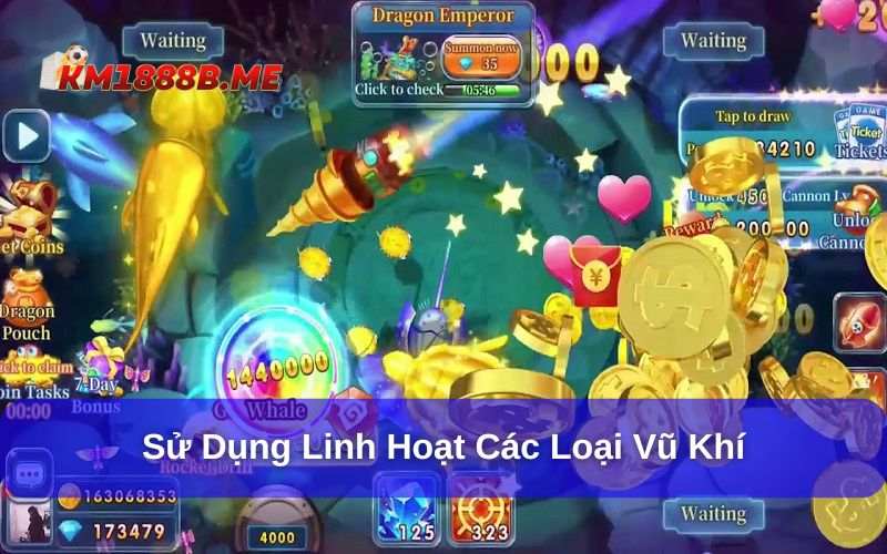 Bật Mí 5+ Cách Chơi Bắn Cá Đổi Thưởng Như Cao Thủ Linh hoạt sử dụng vũ khí để nâng cao hiệu quả diệt mồi
