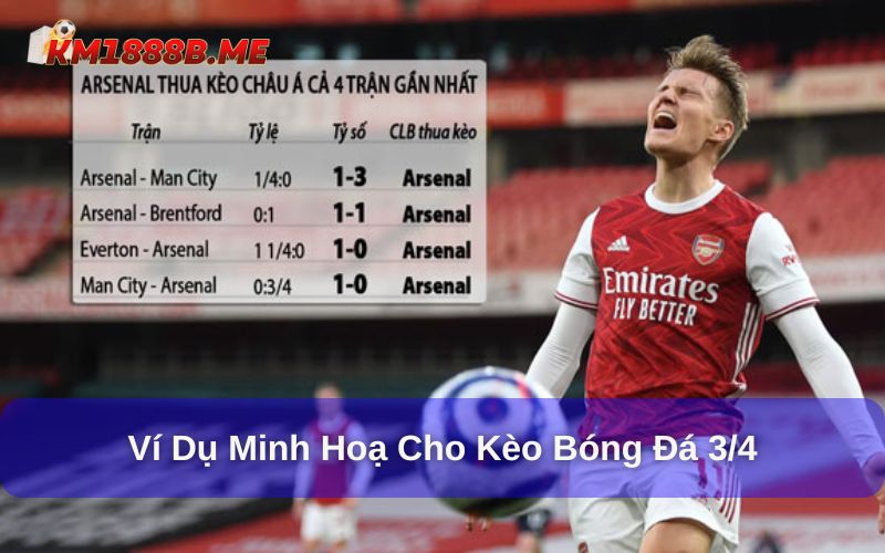 Kèo Bóng Đá 3/4 Là Kèo Gì? Khái Niệm, Cách Đọc Kèo Chuẩn Ví dụ về kèo bóng đá 3/4